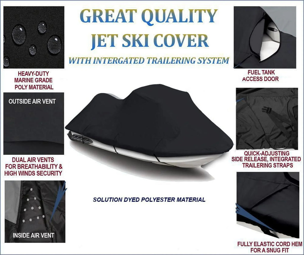 Doo SKI GTI BLACK PWC Sea 2010 JET 2008 2009 for Bombardier 600D Sea-Doo Cover Compatible 130
