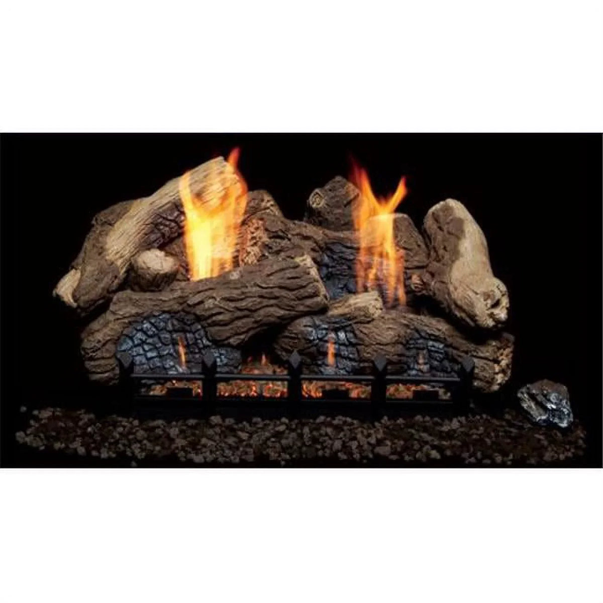 Blaze Burner for Berkley in. Natural Log VF 30 Ceramic fiber in. 24 Oak Set