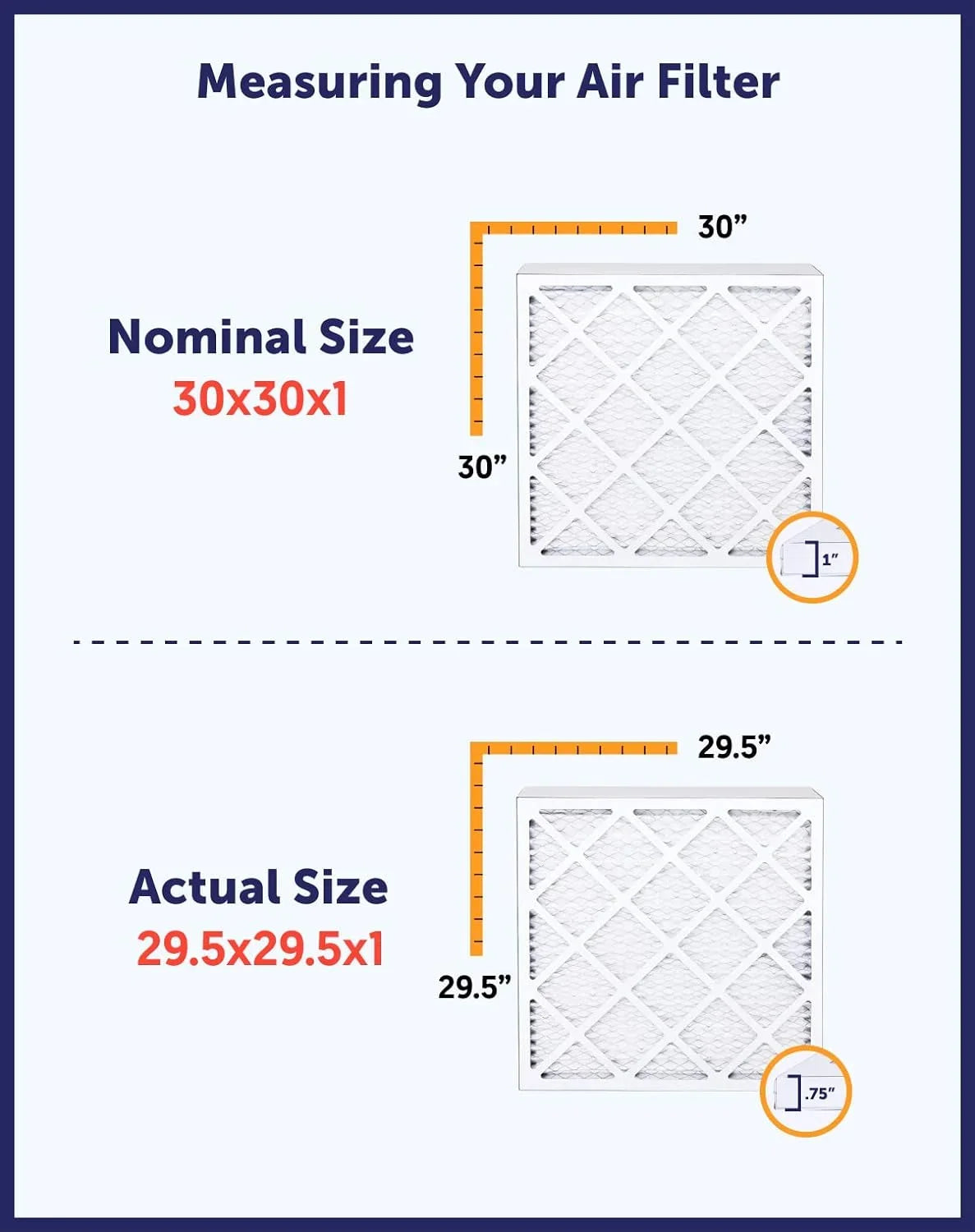 USA 26 x MERV 52.5 | .75" King Filters Filter HVAC dimension: x Actual Air Filter 8 | 4-PACK IN 26x52.5x1 Furnace A/C MADE | Pleated |
