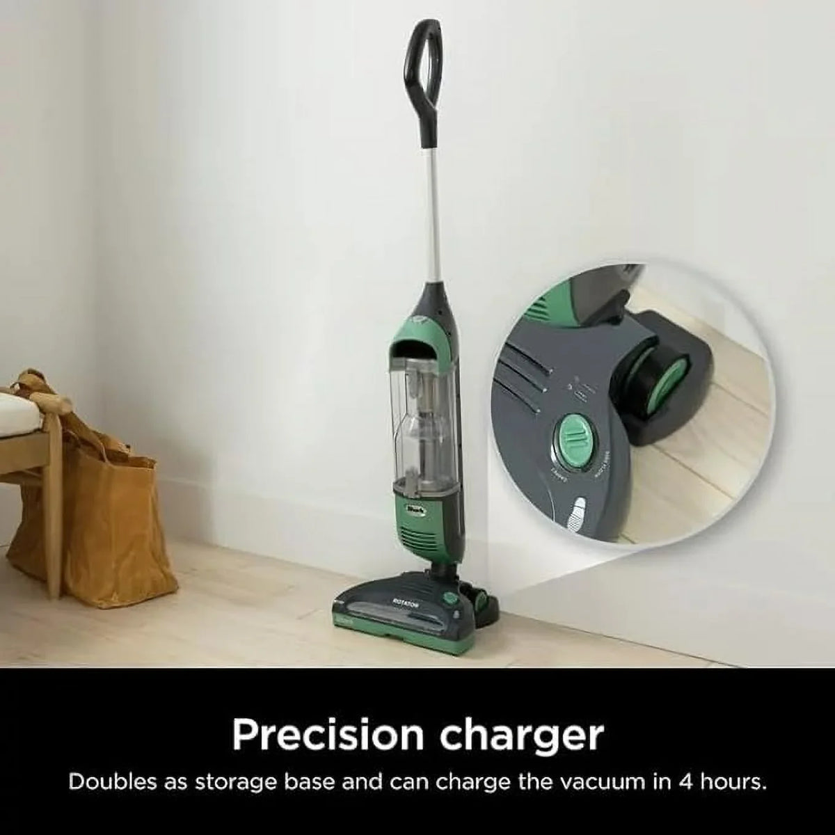 Rotator Shark Vacuum SV1114 Upright (Fair) GREEN/GRAY Cordless Bagless Freestyle Stick Pre-Owned