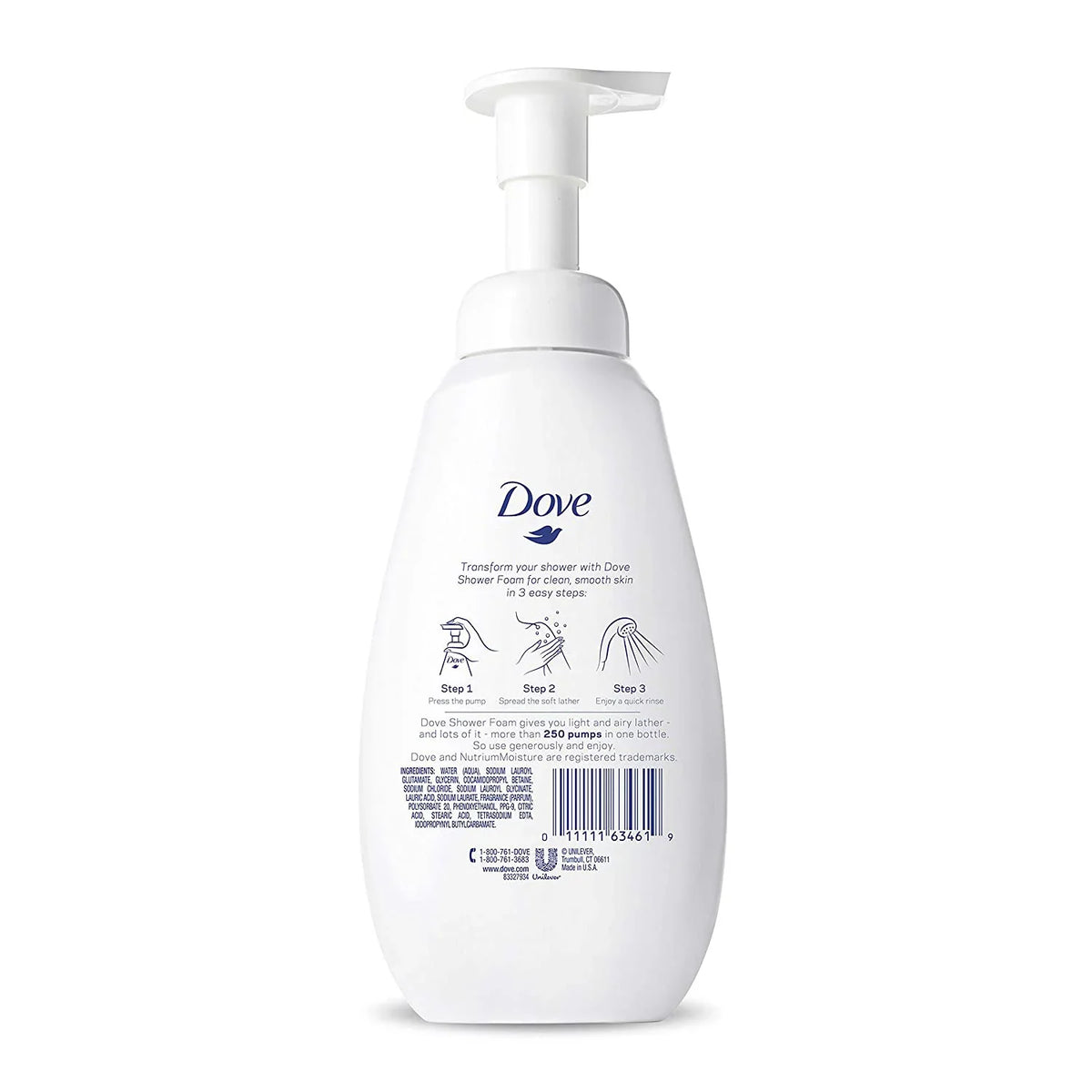 of (Pack 3) Deep Nutrium Foaming Foam Shower Dove Wash Body oz 13.5 Moisture