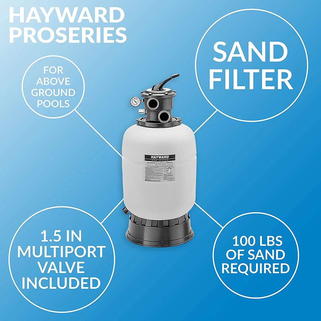 Filter Pool Series W3S166T1580S Hayward Above Ground System Pump Pro 1HP Sand