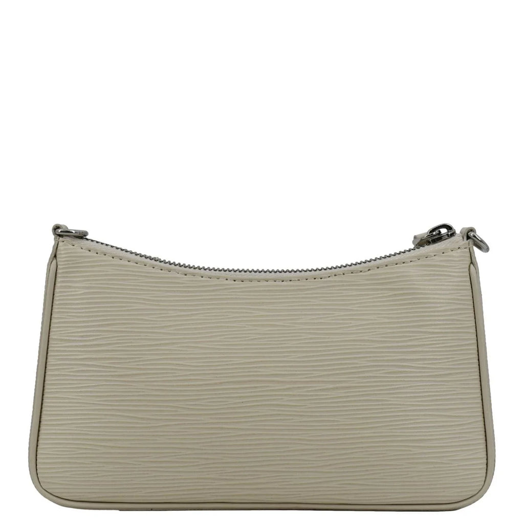 Cream Pouch Strap Leather Epi Easy Shoulder Bag Pre-owned On