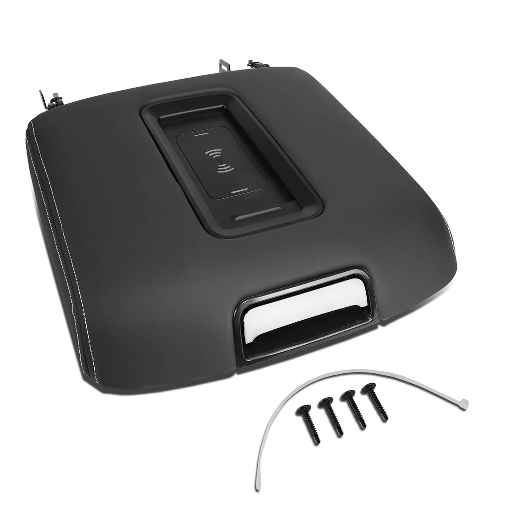 GECS-011-BK Suburban DNA GMC Lid With For Wireless Motoring Latch Center 2015-2020 Yukon Charger Console Armrest XL Chevy