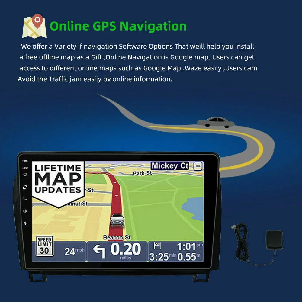 2008-2017 10 Tundra Navigation Radio for with Sequoia GPS 2007-2013 Play Android Car JMANCE