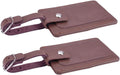 2 Set Bag & Luggage Executive Pieces s With (Brown) Snap Closure Luxury Premium Leather