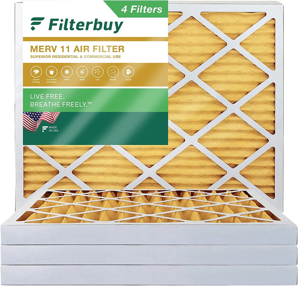 (4-Pack) Furnace 11 Filterbuy MERV Air AC 25x32x2 Filters Pleated HVAC