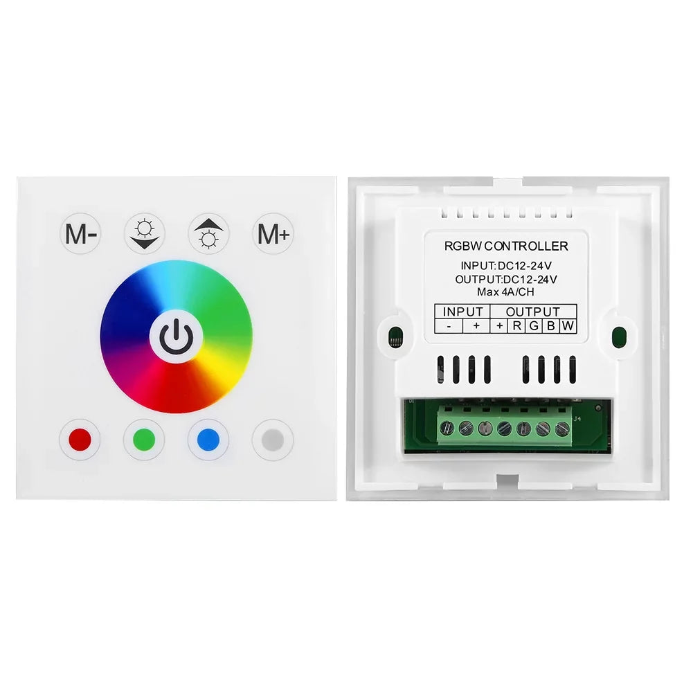 Switch LED Panel LED Colorful Jadeshay Wall Controller Touch RGBW for Dimmer Panel Mounted Light(white) Strip Controller