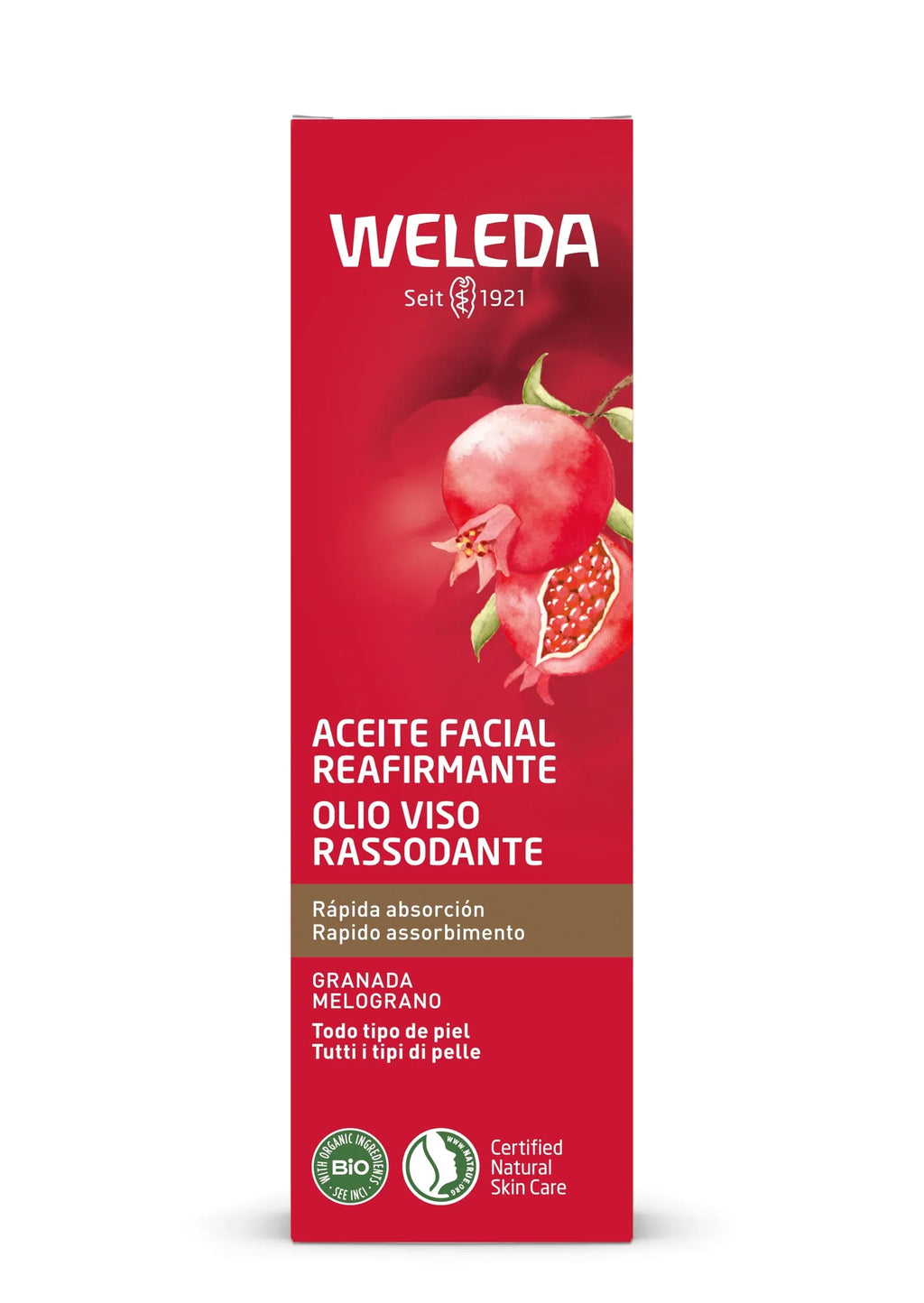 And With Pomegranate Plant Moisturizer Oil, Face Weleda Rich Extract Vera Care 1 Aloe Ounce, Plumping Fluid