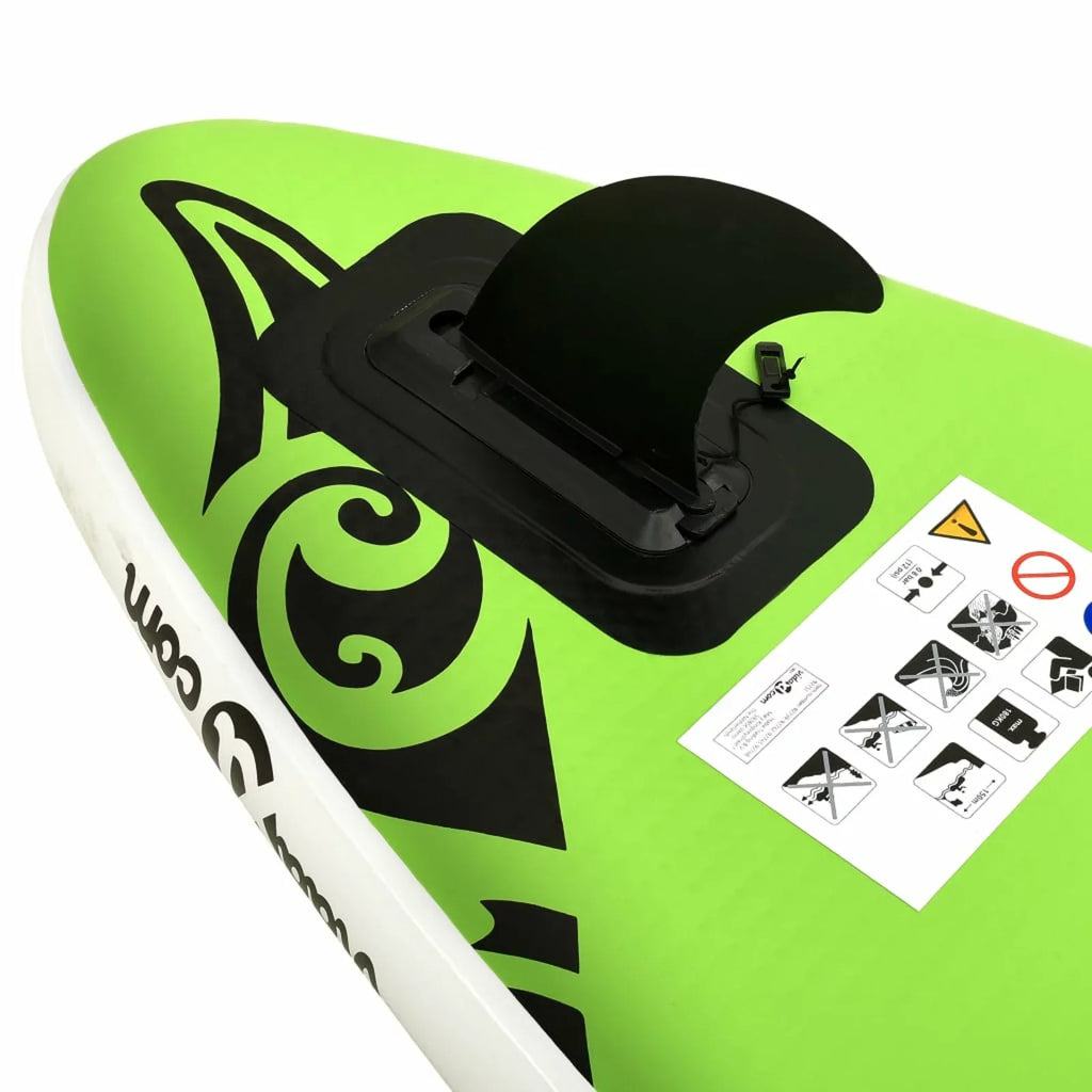 MABOTO Set Paddleboard Inflatable 126"x29.9"x5.9" Green