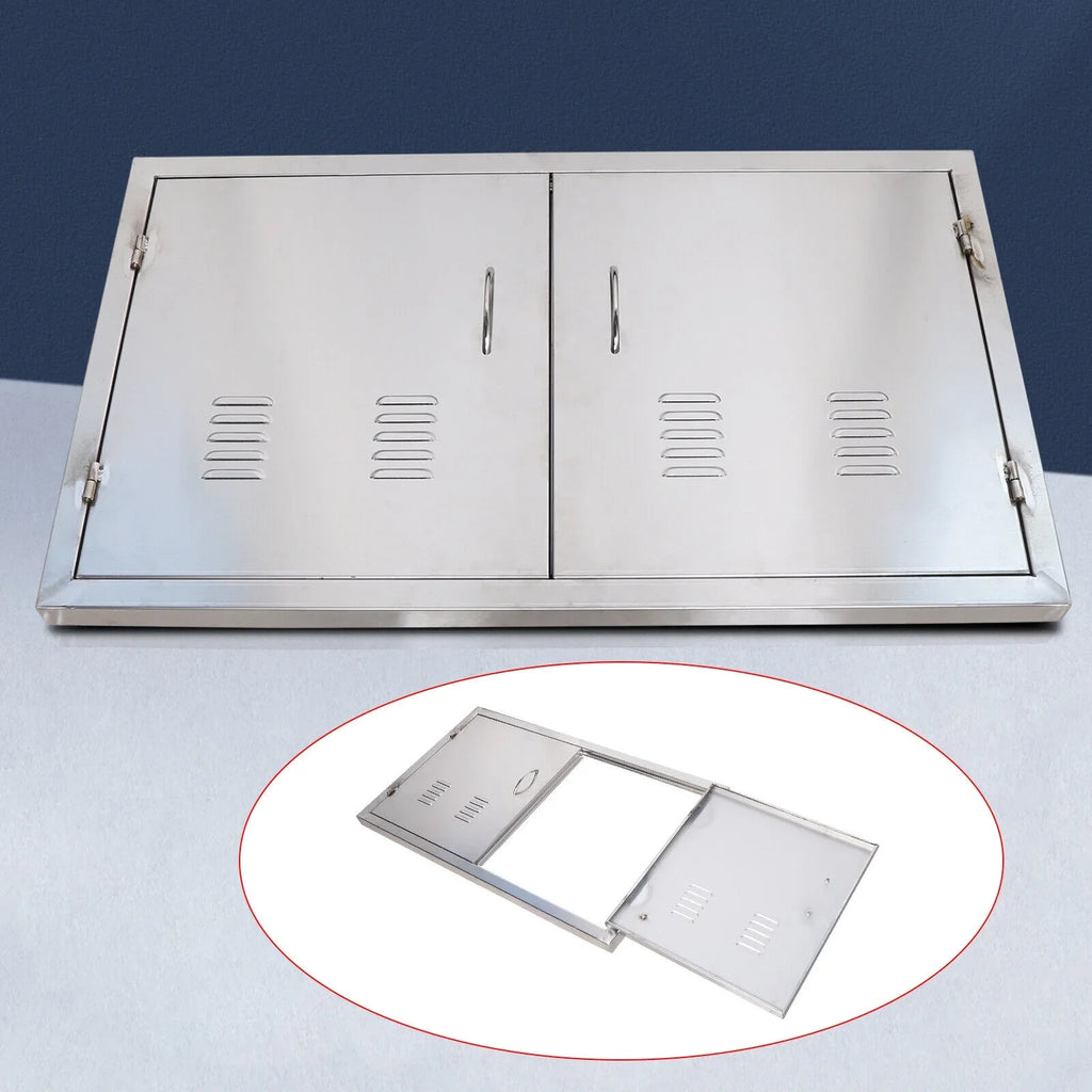 Stainless BBQ Cabinet Kitchen exterior Island Doors 21" Steel Access Doors 36" x
