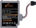 Rechargeable y Wii Gamepad Pack WUP-010 Replacement Nintendo 2000mAh U WUP-012, for