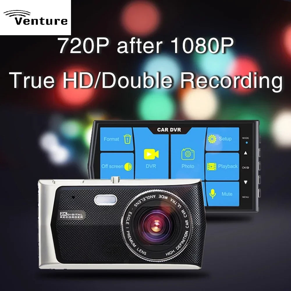 Camera 4" IPS CARD Dash 170 32 Dual Car FHD Degree Camera, GB Angle,G-Sensor,Parking Touch and 1080P Lens HD Night WITH Record& Monitor, SD Cam Record Backup Loop Screen Video