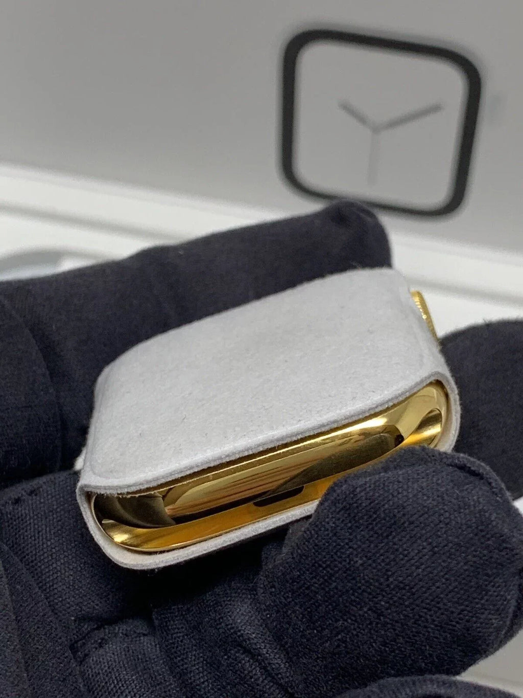 SERIES Diamond Plated 44MM Link Band Gold Rhinestones LTE 5 iWatch 24K Gold