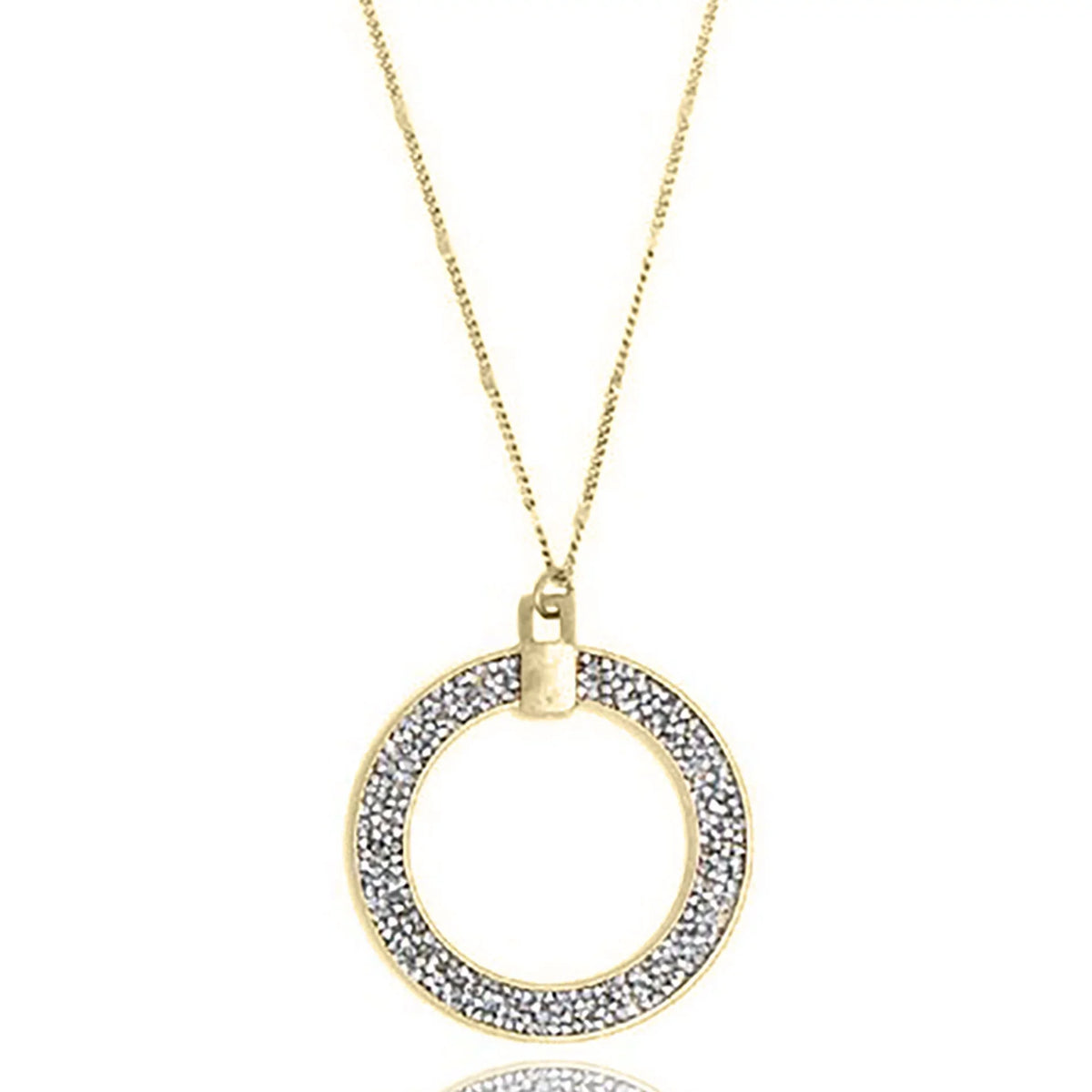 for Pendant Glitter Women, Boutique Circle Blue Inc Box Silver Teens Necklace Open Long
