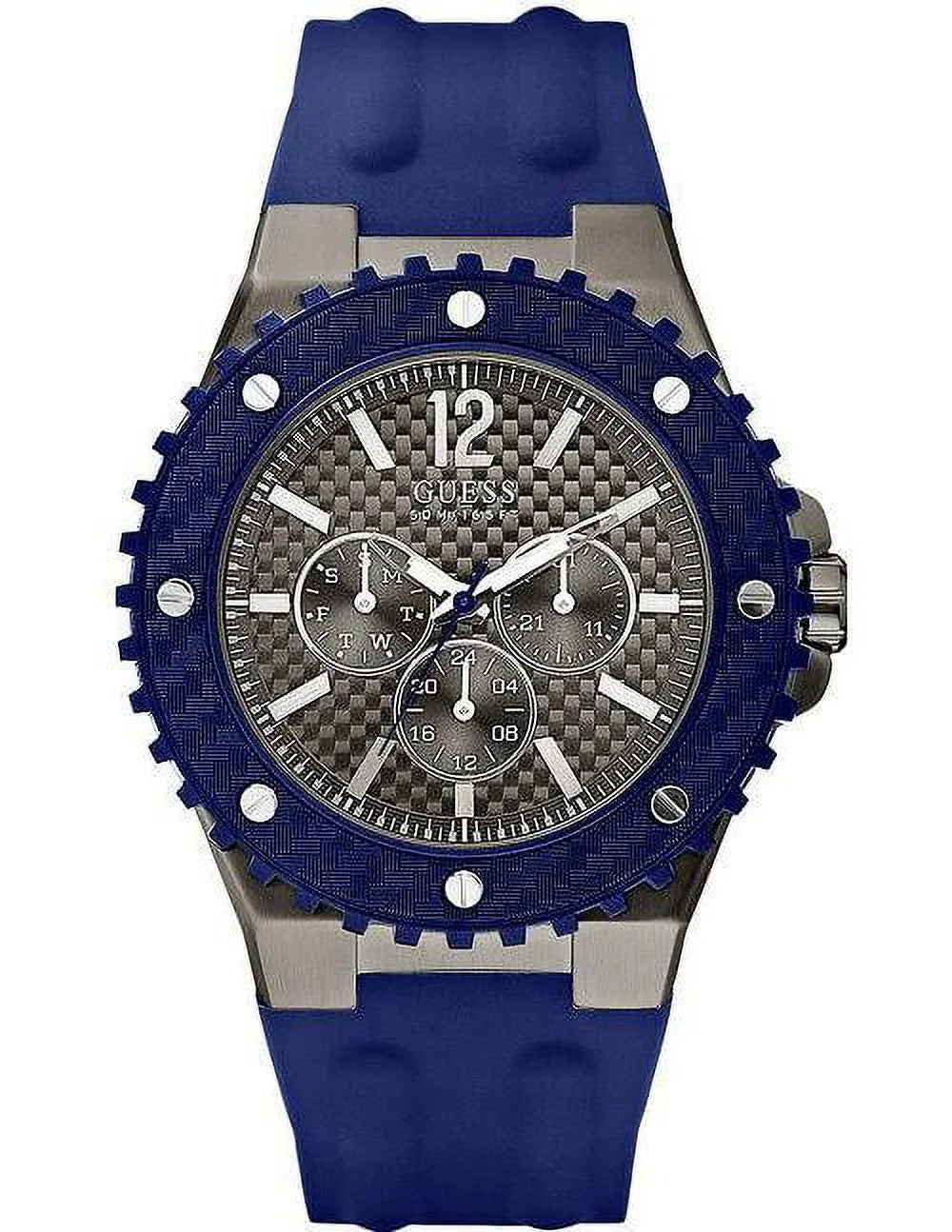 Guess Men's U12655G1 Blue Watch Silicone