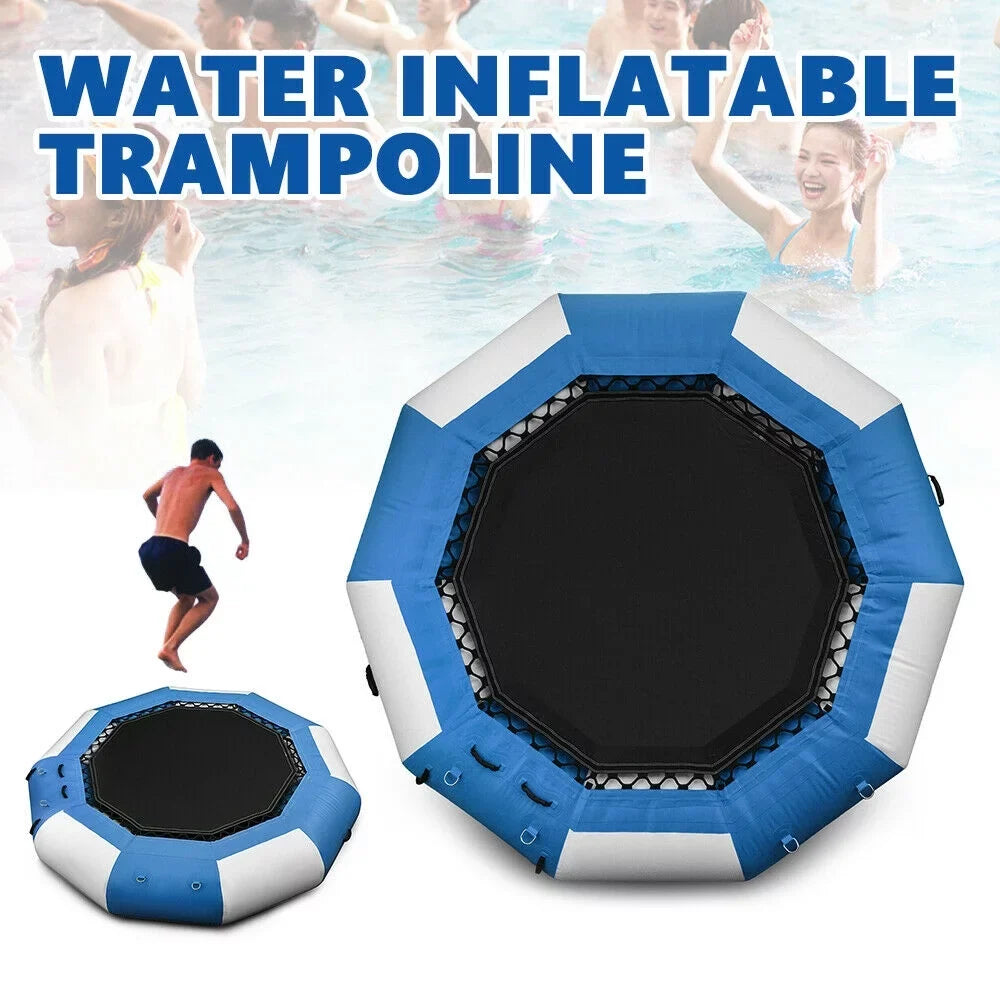 Floating Trampoline 880lbs Pool Sport Blue 17-ft Swimming DENEST Max Island Inflatable liquid Capacity Lake 400kg/ liquid Bounce