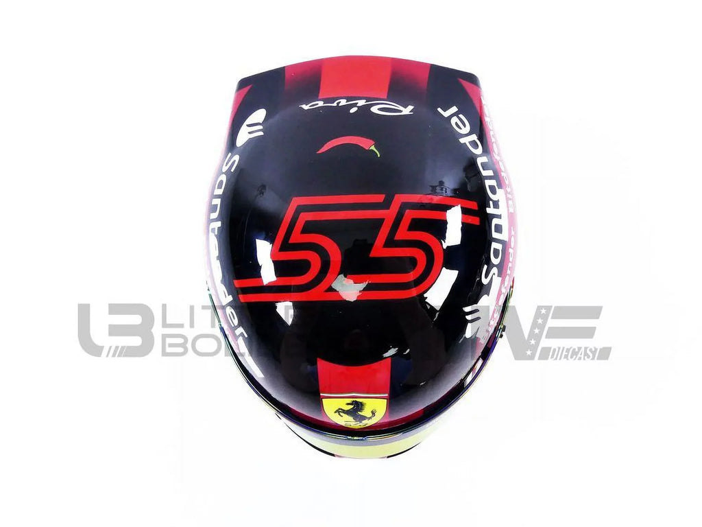 Jr - 1/2 - Carlos F1 Ferrari CASQUE Sainz HELMET 2023 MINI