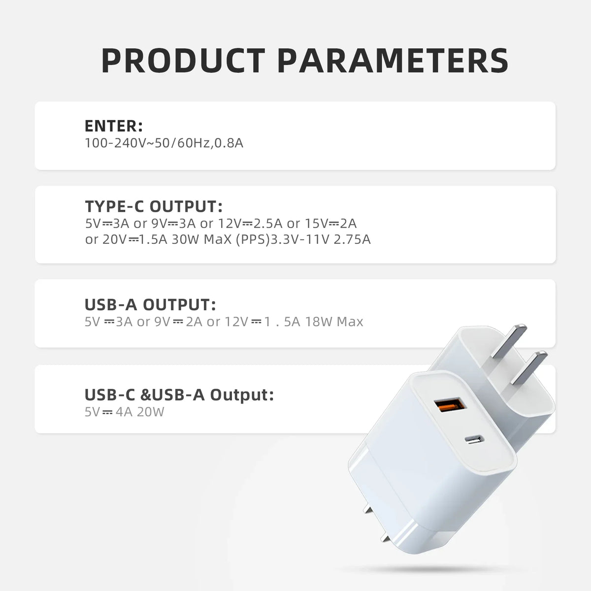 DJI with USB 3 30W Parts Charger Type-C Mini for Cable Charging Dual-Port 2/Mini Charging Pro