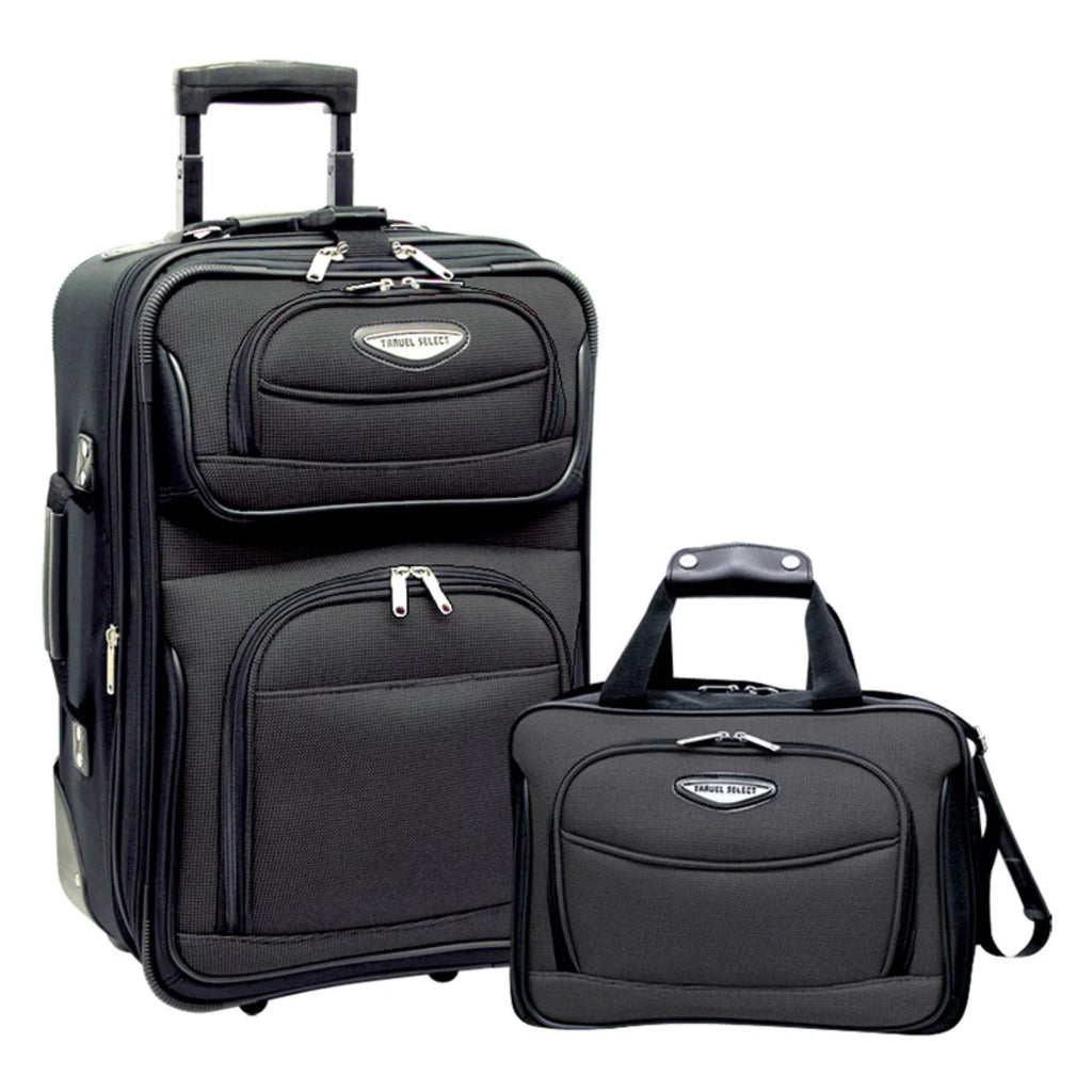 2-Piece Luggage, Amsterdam Upright Travel Select Rolling Set Orange, Expandable