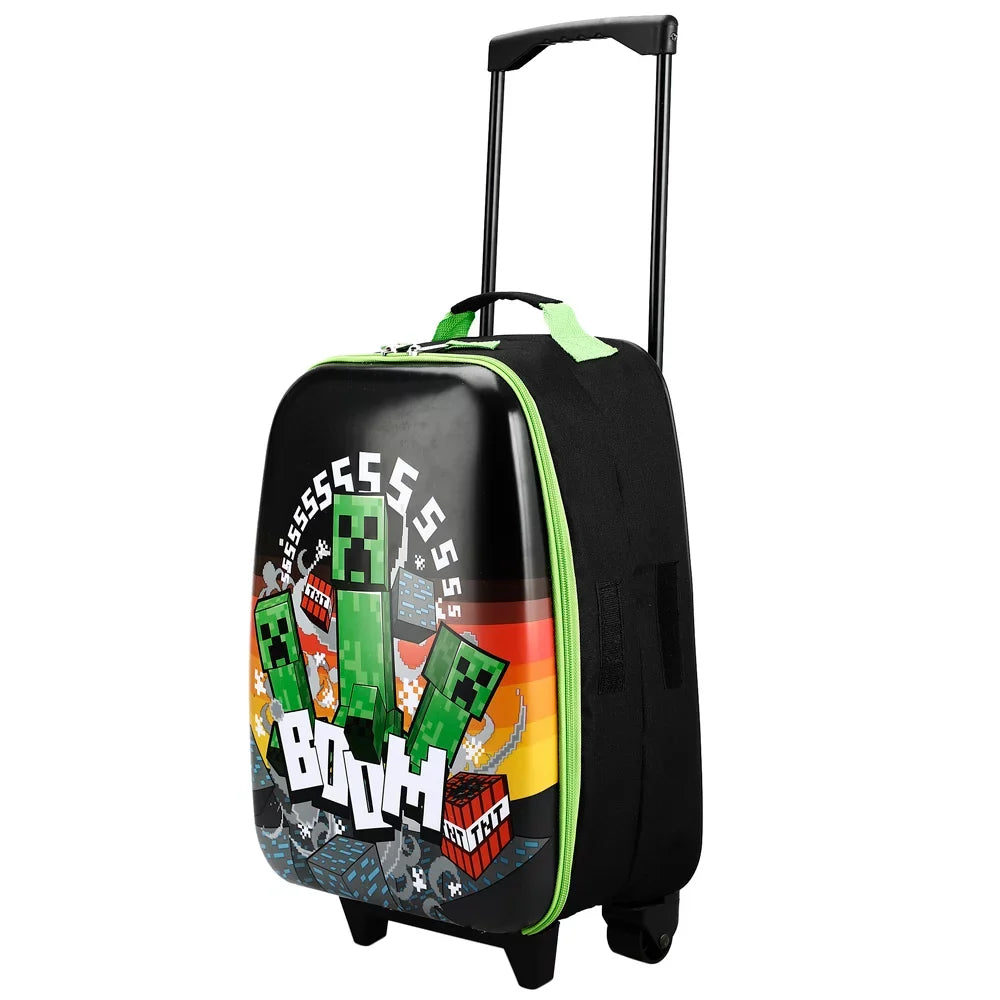 Collapsible Youth Case Hard 16" Minecraft Rolling Luggage