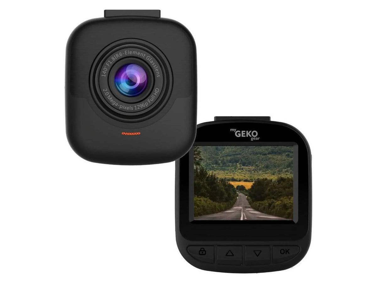 SD Night with Orbit GEKO Card 530 Micro Cam Papago 1296p and 16GB Dash Vision