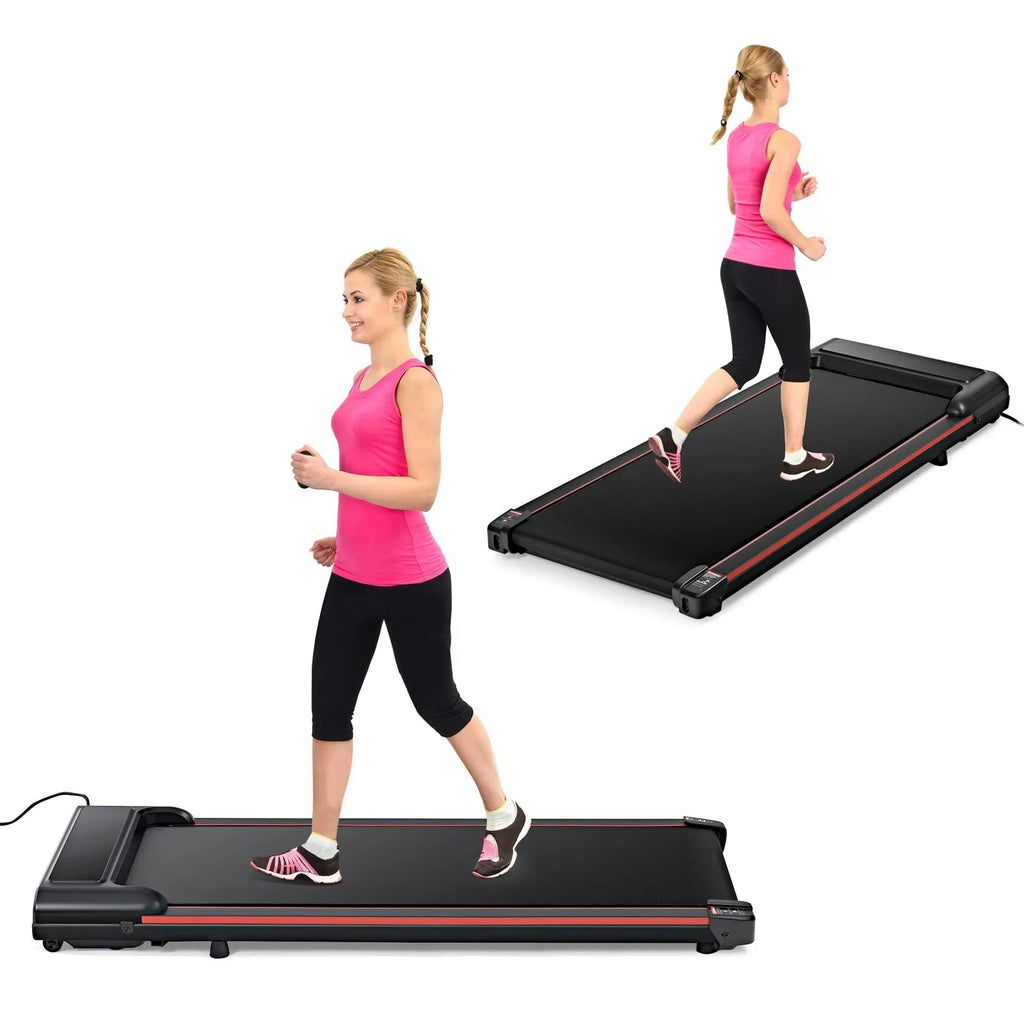 Pad w/0.6-3.8MPH LED Quiet Display, Small, Walking Portable for Walking Under Treadmill Control, Treadmill Pad, Walking Home Jogging, for Motor Desk 2.5HP Speed Remote