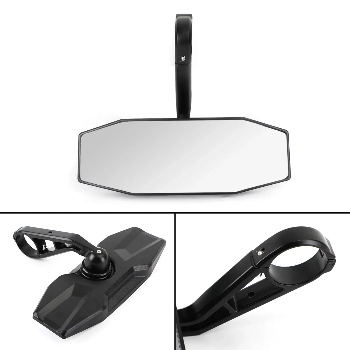 View Mirror 1.75" 1000 Polaris General Rear 10" UTV Clamp Motor RZR for XP Genic Center