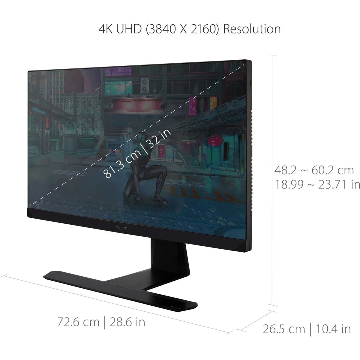 Reflex, Nvidia DP HDMI 144Hz ELITE XG321UG Gaming Monitor Ergonomics, HDR1400, G-Sync, ViewSonic LED, 4K for with 32 Esports IPS Inch and Advanced Mini