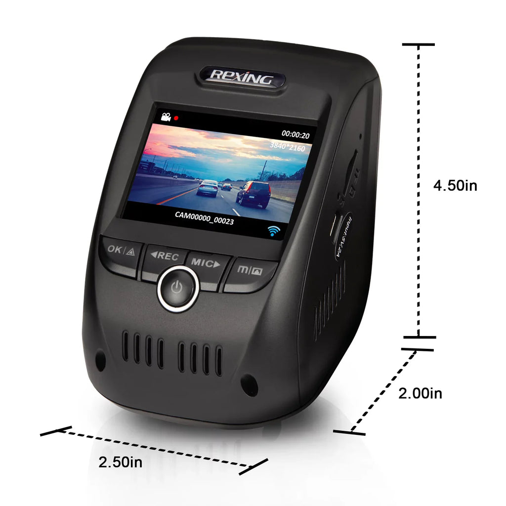 Channel V1 Max 2160P Dash GPS & Wi-Fi with 4K Cam Single Rexing