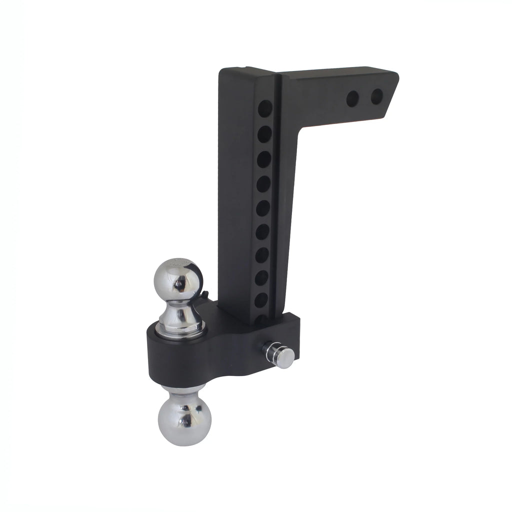 0-10" Hitch: Resistance) Valet with Drop (700-Hour 10K Blackout Reversible 2-5/16" Wrinkle Trailer Drop, Coating High-Grade Powder Corrosion Ball, & Black Aluminum Series Adjustable Signature 2"
