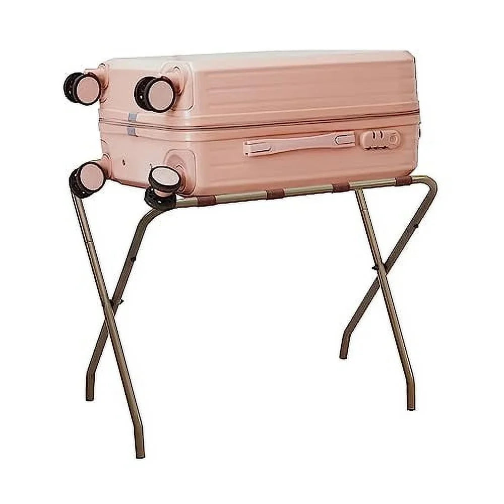 Luggage Foldable Rack Stand Hotel, Finish Guest Suitcase Bedroom for Kings Room, - Furniture Metal Gold Brand