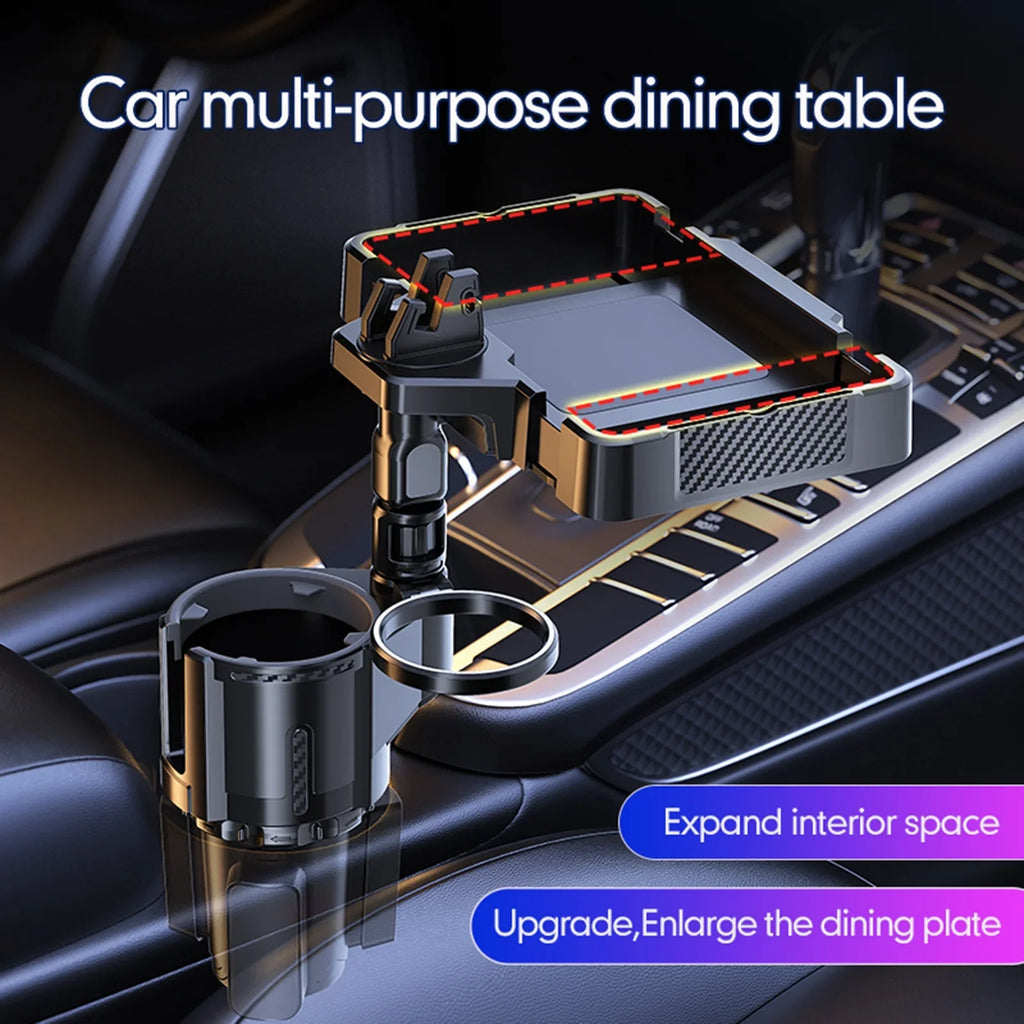 Holder Cup Dual Phone Anself Snack Tray 4IN1 Tray Car Expander with Drink Holder Adjustable