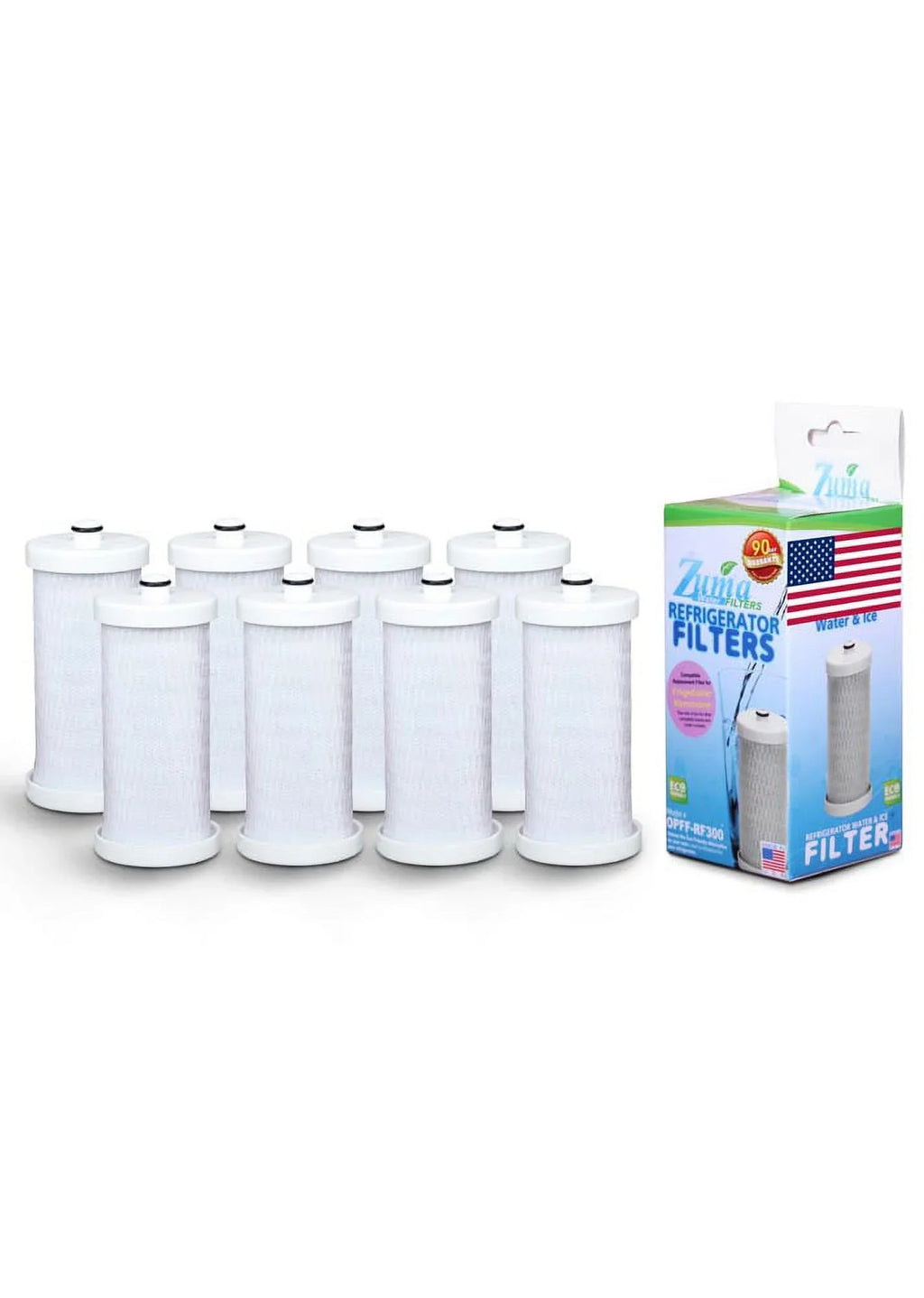 OPFF-RF300 - with Filter U.S.A. ZUMA 8 NGRG-2000 Made liquid in Compatible , , Model Frigidaire® , - Pack Brand and Ice #
