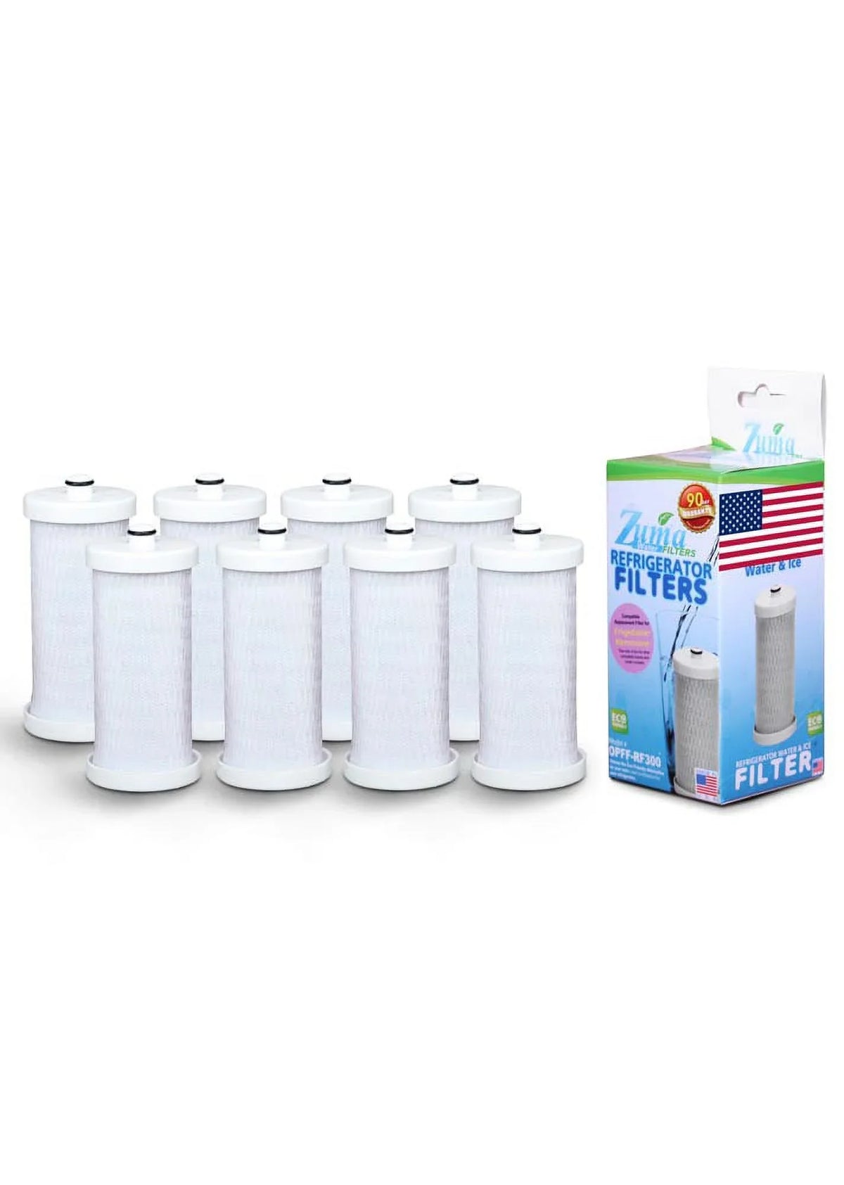 OPFF-RF300 - with Filter U.S.A. ZUMA 8 NGRG-2000 Made liquid in Compatible , , Model Frigidaire® , - Pack Brand and Ice #