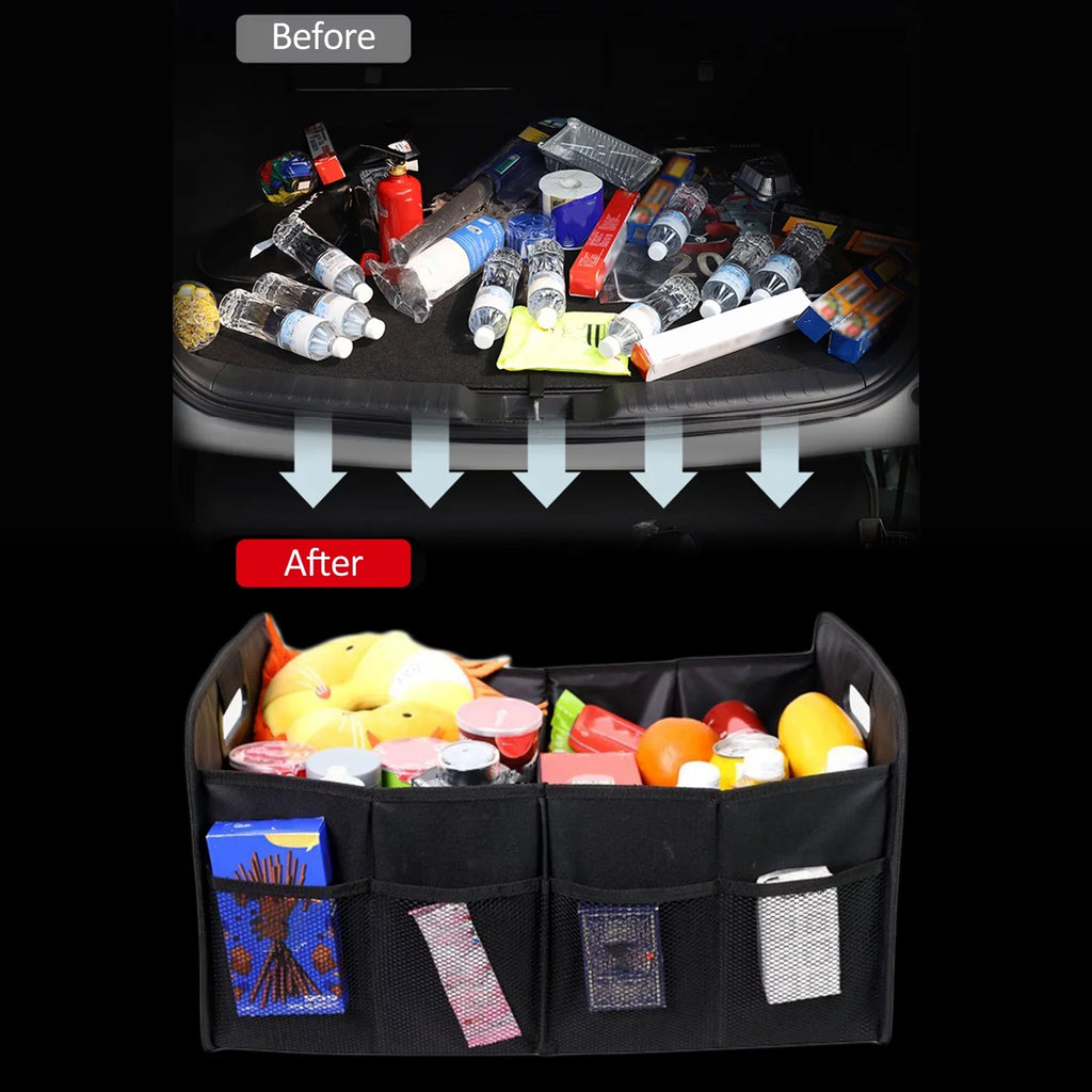 Cloth Car Trunk Folding Cargo Automotive Car Organizer Storage Box Trunk Oxford Organizer 55L Box Car Storage moobody
