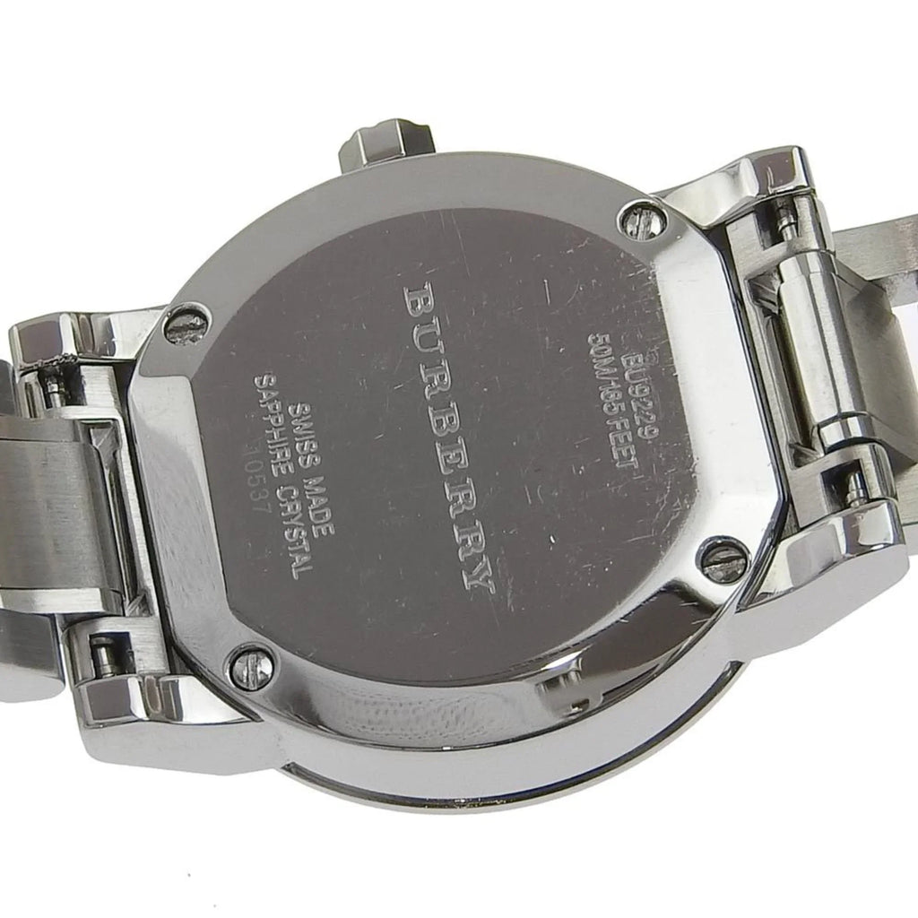 Stainless Dial Steel Analog Silver Pre-Owned Quartz Watch BU9229 Ladies (Good) Burberry Display