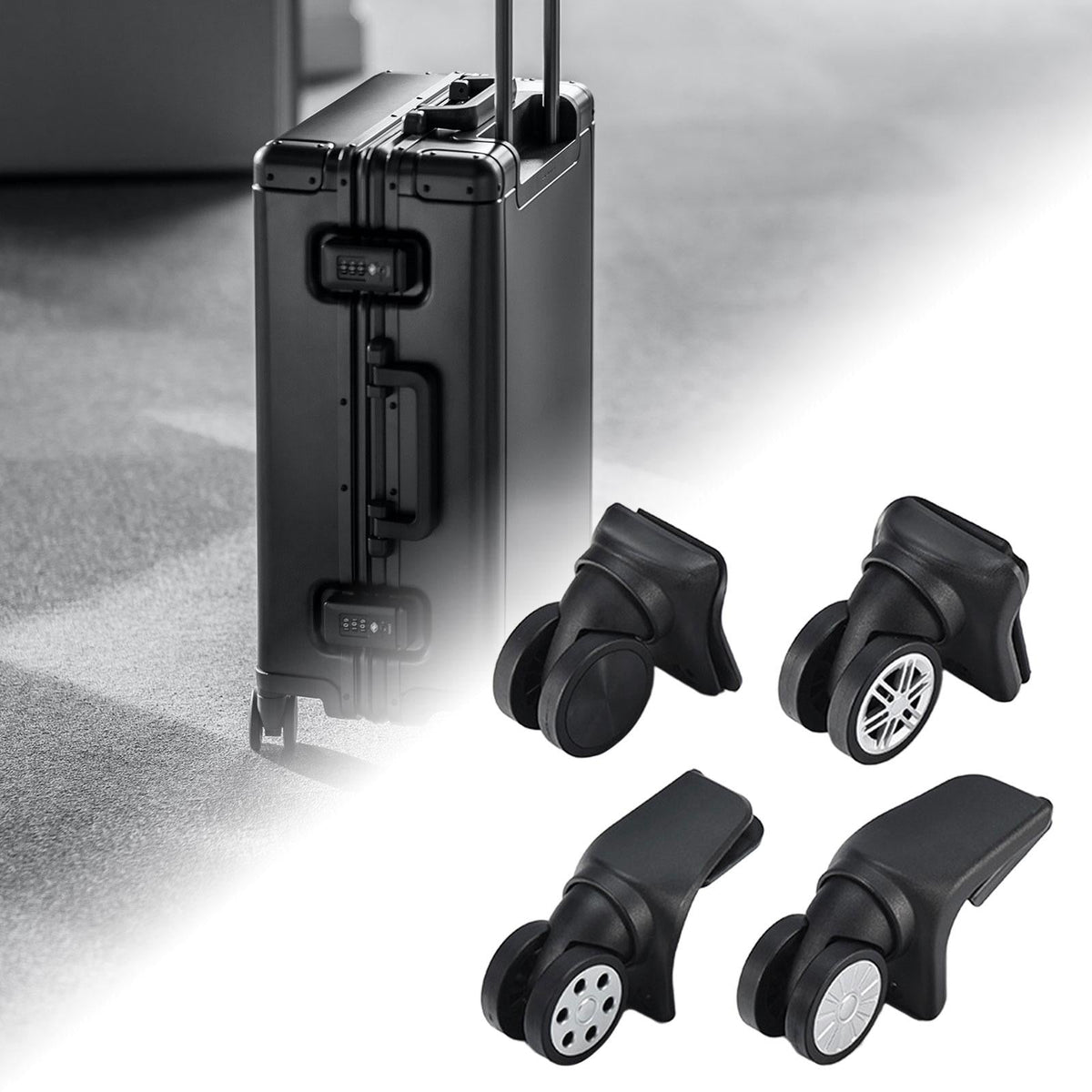 Replacement 4x Trolley Luggage Durable for Case Bags Suitcase Wheels Luggage