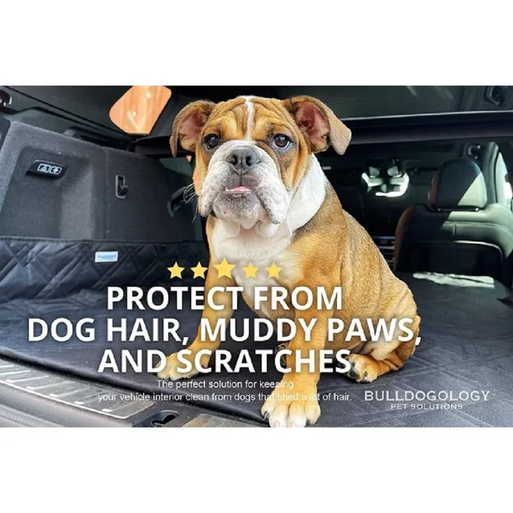(X-Large, - Dog Dogs Bulldogology Cover Cargo Cars - SUV Waterproof Liner Hair, Pet Paws, Seat SUVs Vans Nonslip Cargo Scratches Trunk for for Muddy Protector Cover Grey) Duty Heavy Cover - Dog Car