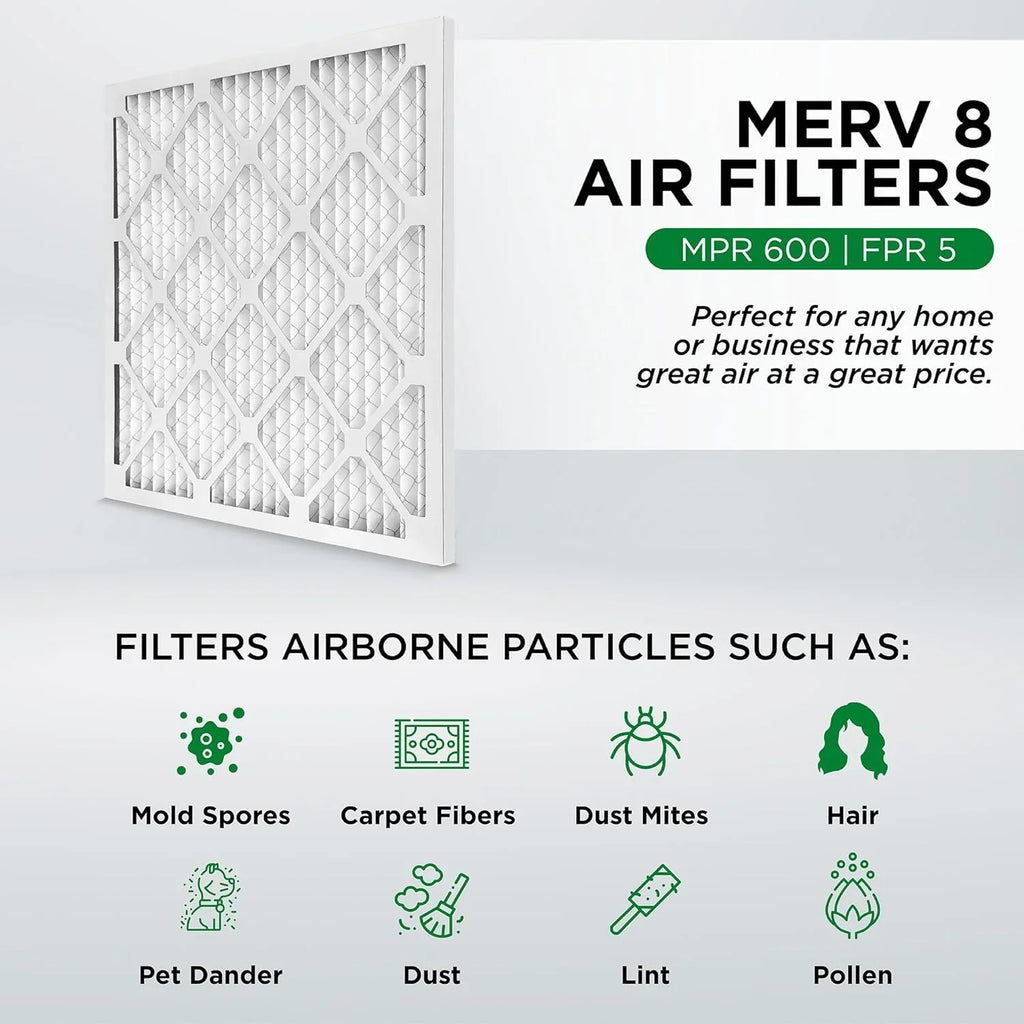 dimension: By X 3/4 1" Of Case X 16X20x1 Inch Filters Furne 15-1/2 MERV 8 Ext HV 19-1/2 Air 12. Pleated Pamlico.