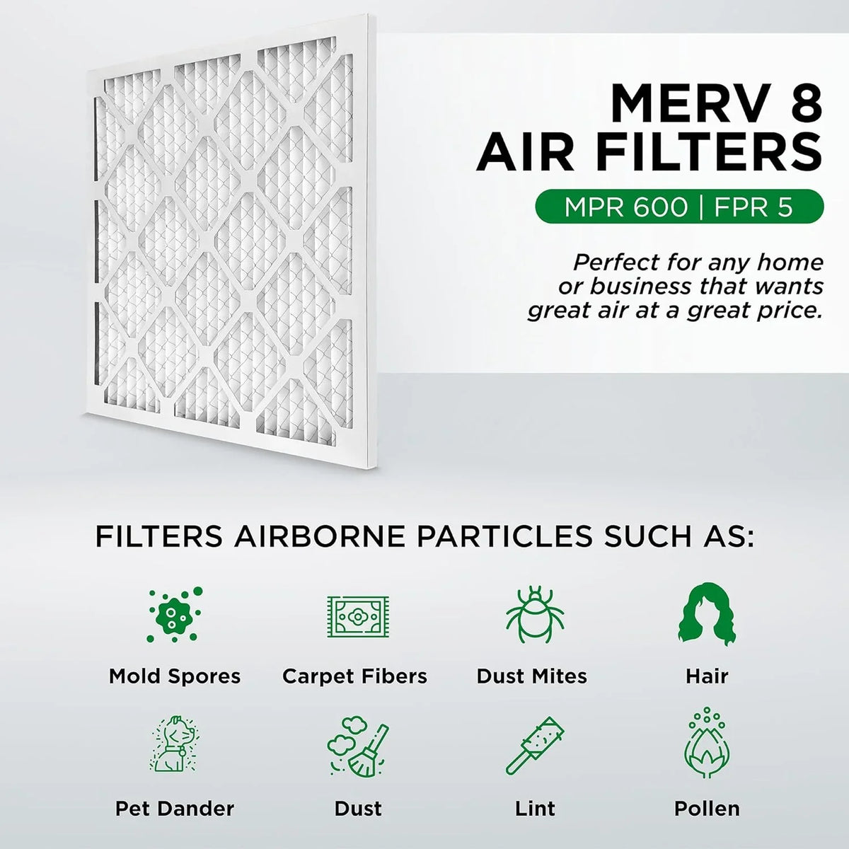 dimension: By X 3/4 1" Of Case X 16X20x1 Inch Filters Furne 15-1/2 MERV 8 Ext HV 19-1/2 Air 12. Pleated Pamlico.