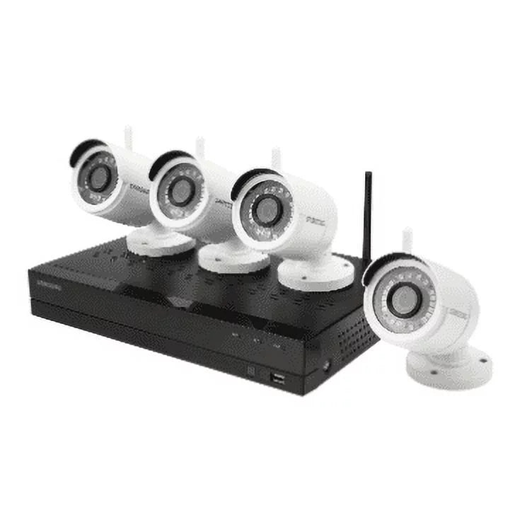 Wireless Channel Security Cameras 4 Full HD SNK-B73040BW with NVR Wisenet 1TB 1080p Resistant and 1080p 4 Hard System Bullet climate Video Drive