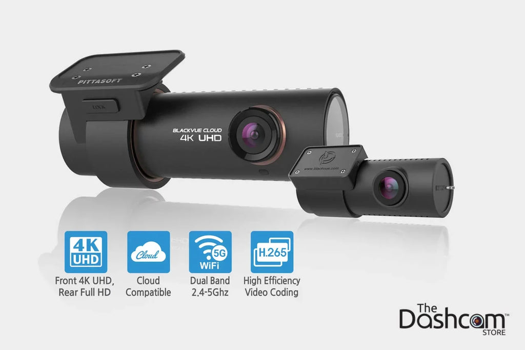 for Lens and Rear w/ Front Card Dual Dashcam Memory 64 WiFi BlackVue DR900S-2CH GB GPS 4K Cloud-Capable