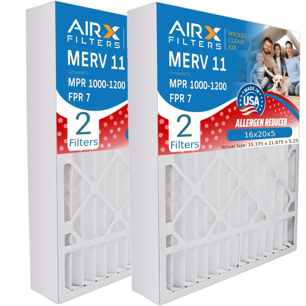 Filter with Compatible by 7 Filter 11 CLEAN WICKED FPR & AIRX to MERV Made Furnace USA FILTERS / Premium 2 Air Comparable Goodman MPR M0-1056 1000, 16x20x5 1200 Pack Amana 16x20x5 MPR AIR.