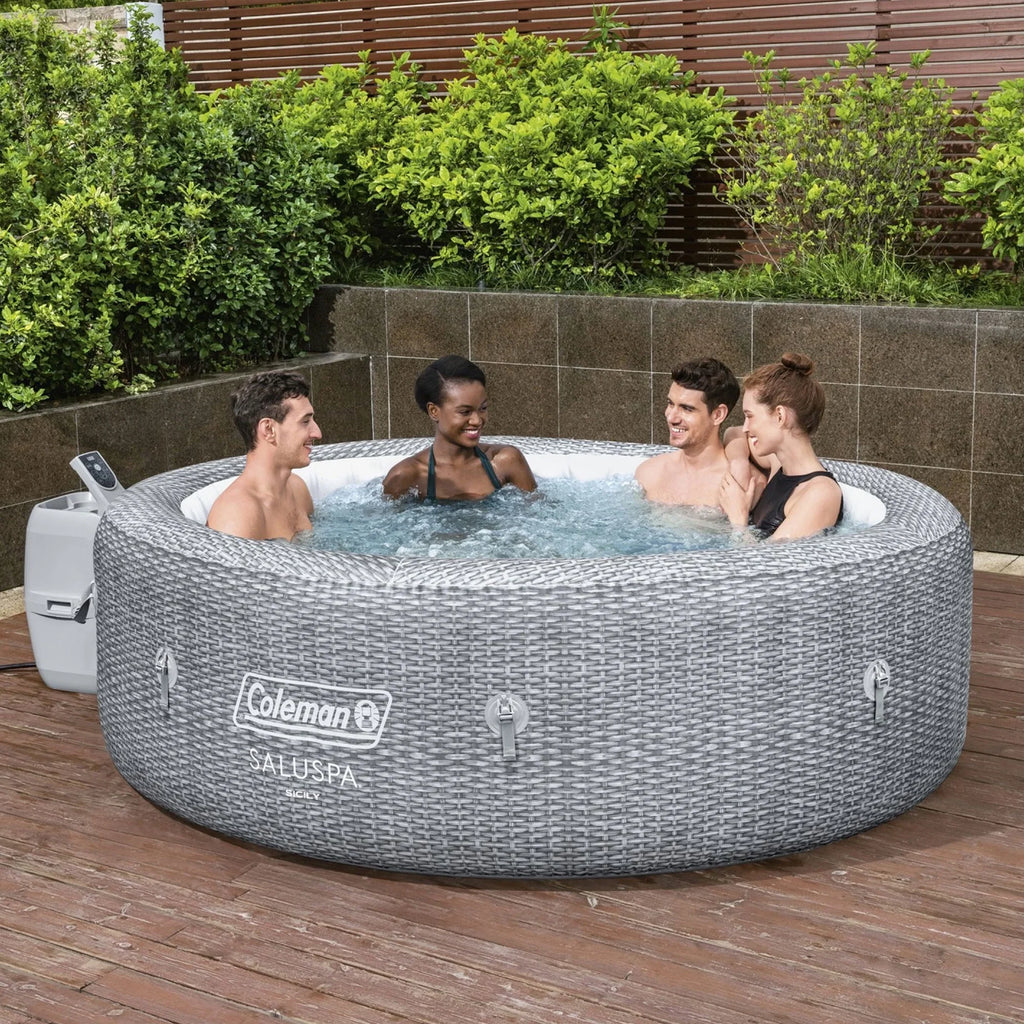 Pool Sicily Seat AirJet Spa w/Set Tub Bestway of & Coleman SaluSpa Hot 4