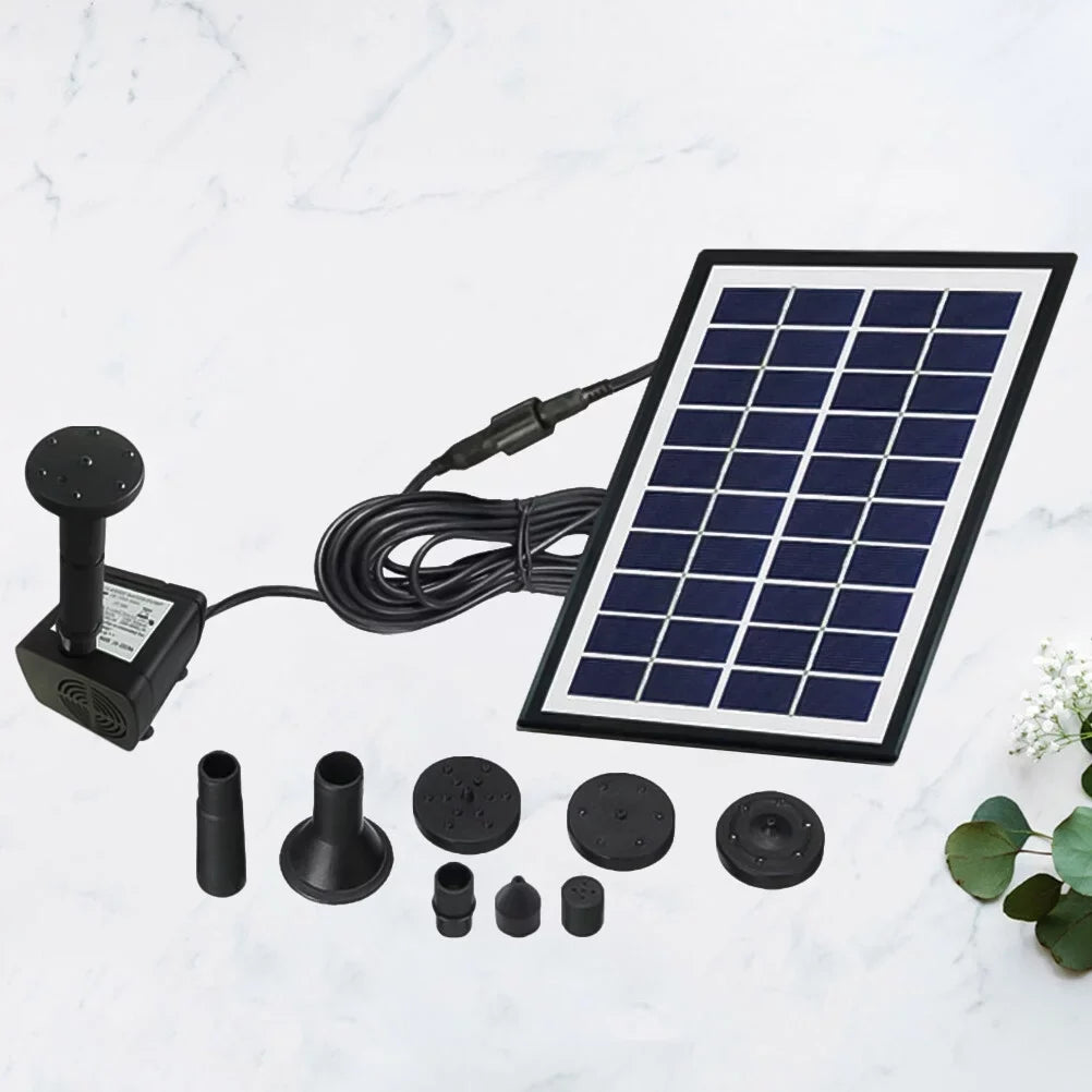 Solar Miniature Floating Fountain 2W Aerobic Pond Fish (Black) for Fountain Fountain Set Landscape Pond Pond Garden Gongxipen Garden Pool Pool liquid 1 exterior Fountain