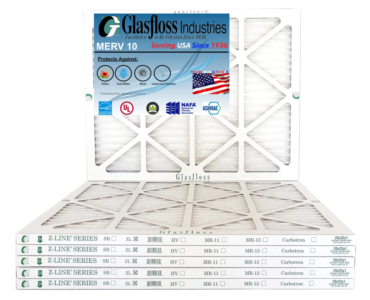 USA 10 dimension: in Glasfloss Filter 22x24x1 - MERV inch) - -Qty:6 23.5x7/8 Air (Actual Furnace Made - 21.5 x