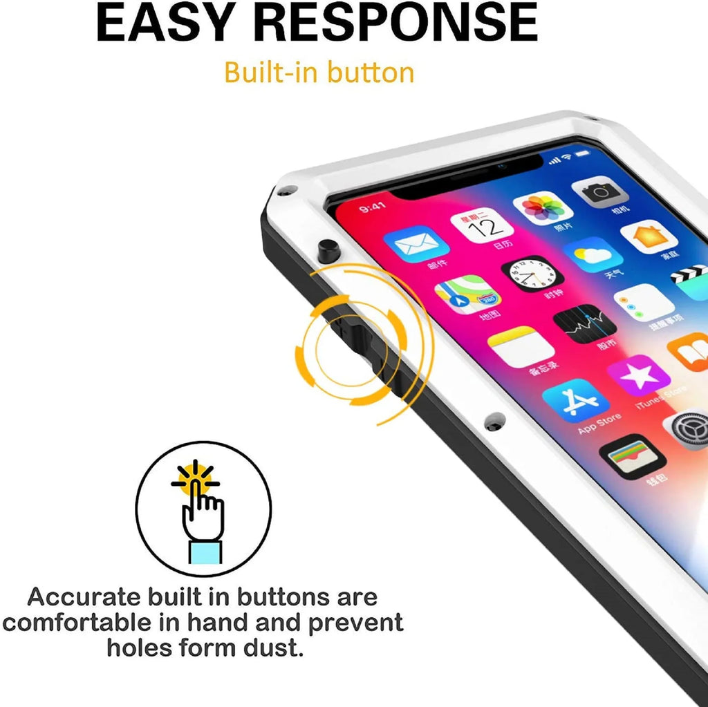 Shockproof (Gold) Travel exterior Plus Protection, Gorilla Glass Military Case Duty Grade Resistant and Scratch 6s Rugged iPhone Metal Aluminum Heavy