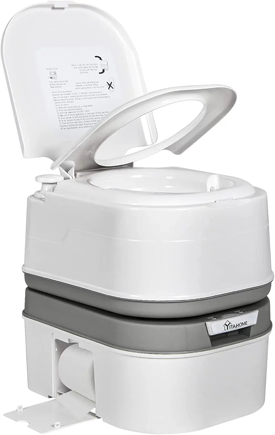 Portable Indicator, Gallon RV Toilet, exterior Camping 6.34 Rotating Porta DWVO Potty with Level RV , Spout Toilet