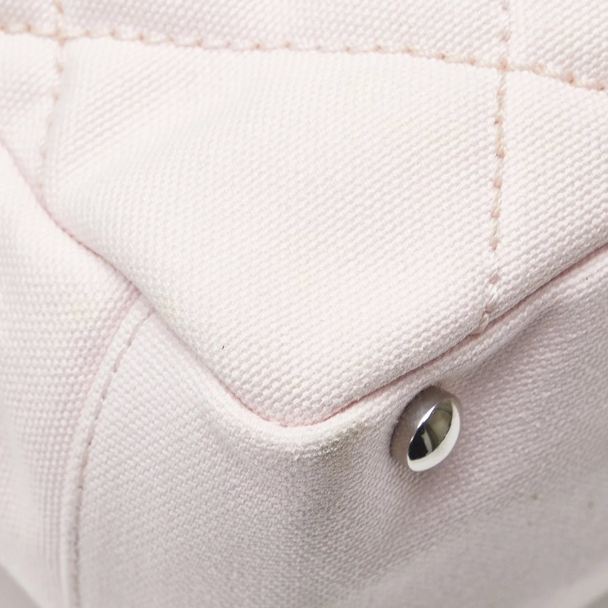 Authenticated Canvas Paris-Biarritz Pink Unisex (Good) Fabric Tote Tote Pre-Owned Small Bag